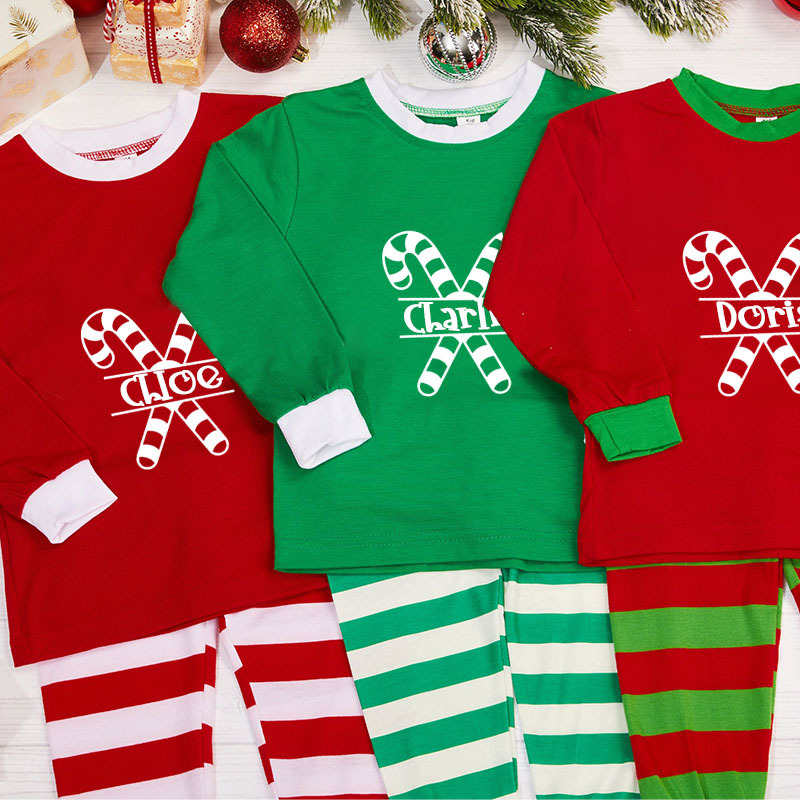 Personalized Kids Christmas Pajamas Set | inSet19