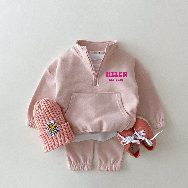Personalized Kids Cozy 1/4-Zip Set | inSet25 (Beanie and Shoes not included)
