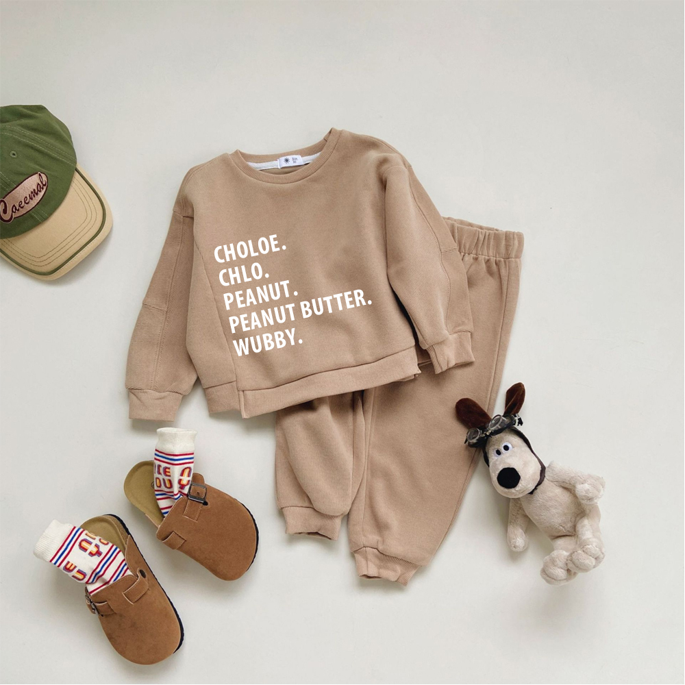 Personalized Kids Color Jogger Set | inSet07(Beanie and Shoes not included)