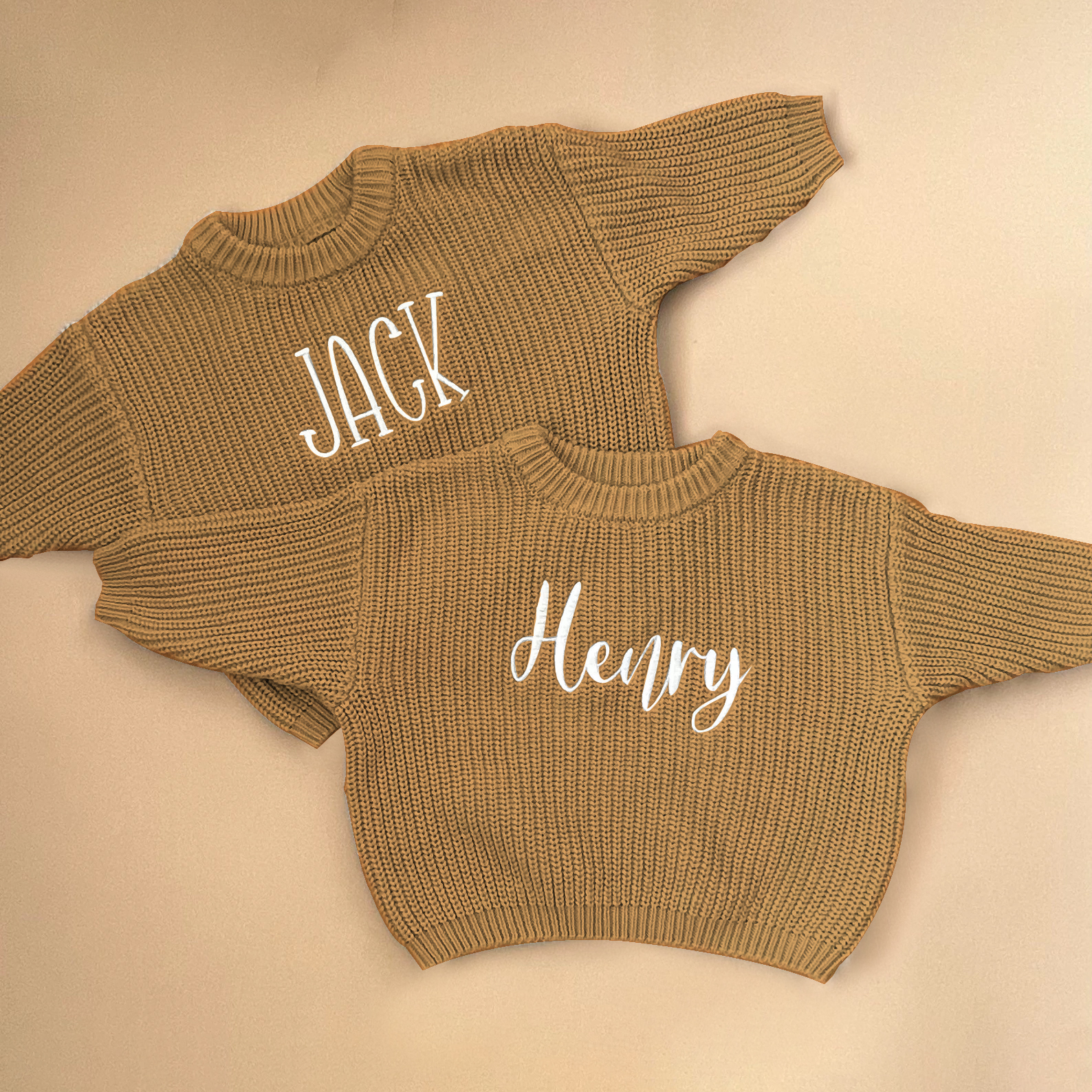 Personalized Embroidered Color Kids Sweater | inSweater01