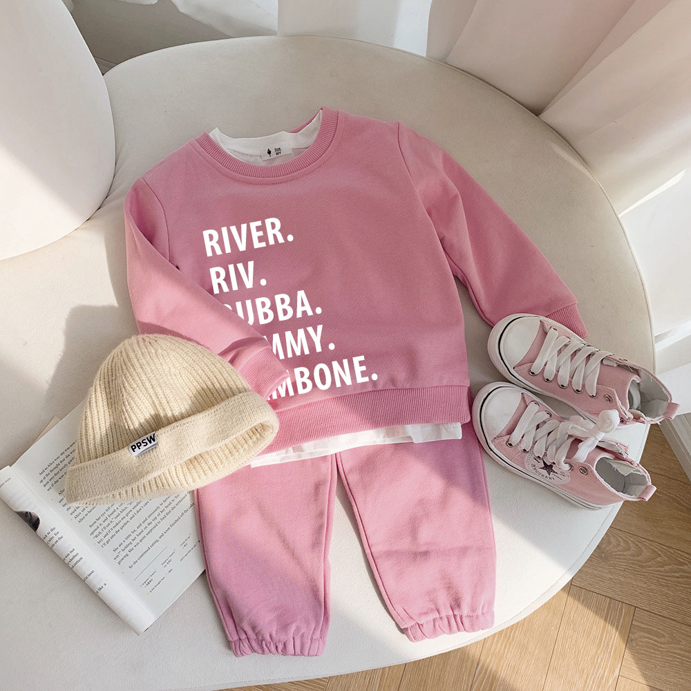 Personalized Kids Color Jogger Set | inSet05 （Beanie and Shoes not included)