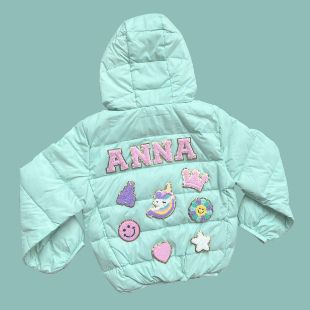 Personalized Hand Patch Kids Lightweight Puffer Jacket | inJacket05