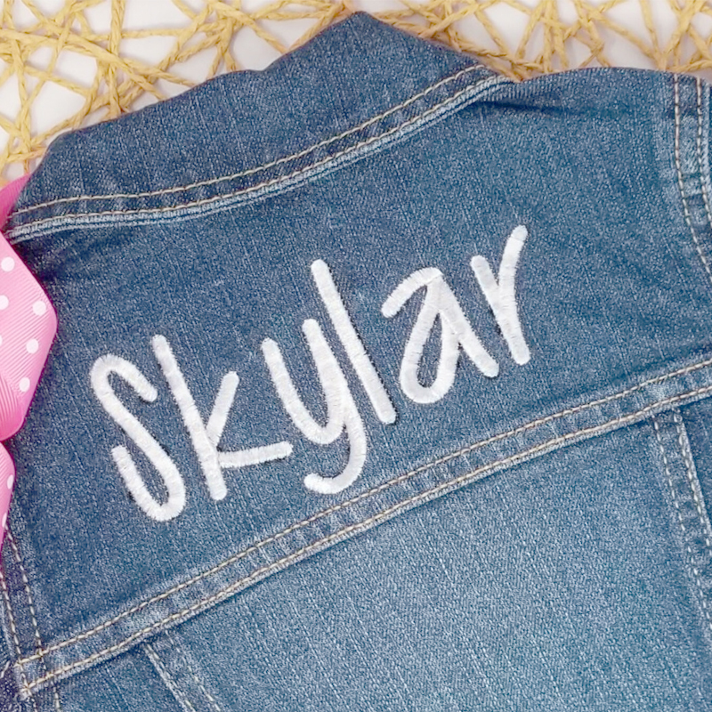 Personalized Embroidered Kids Denim Jacket | inJacket09