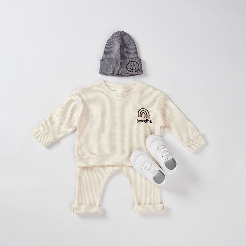 Personalized Embroidered Kids Sun or Rainbow Jogger Set | inSet21
