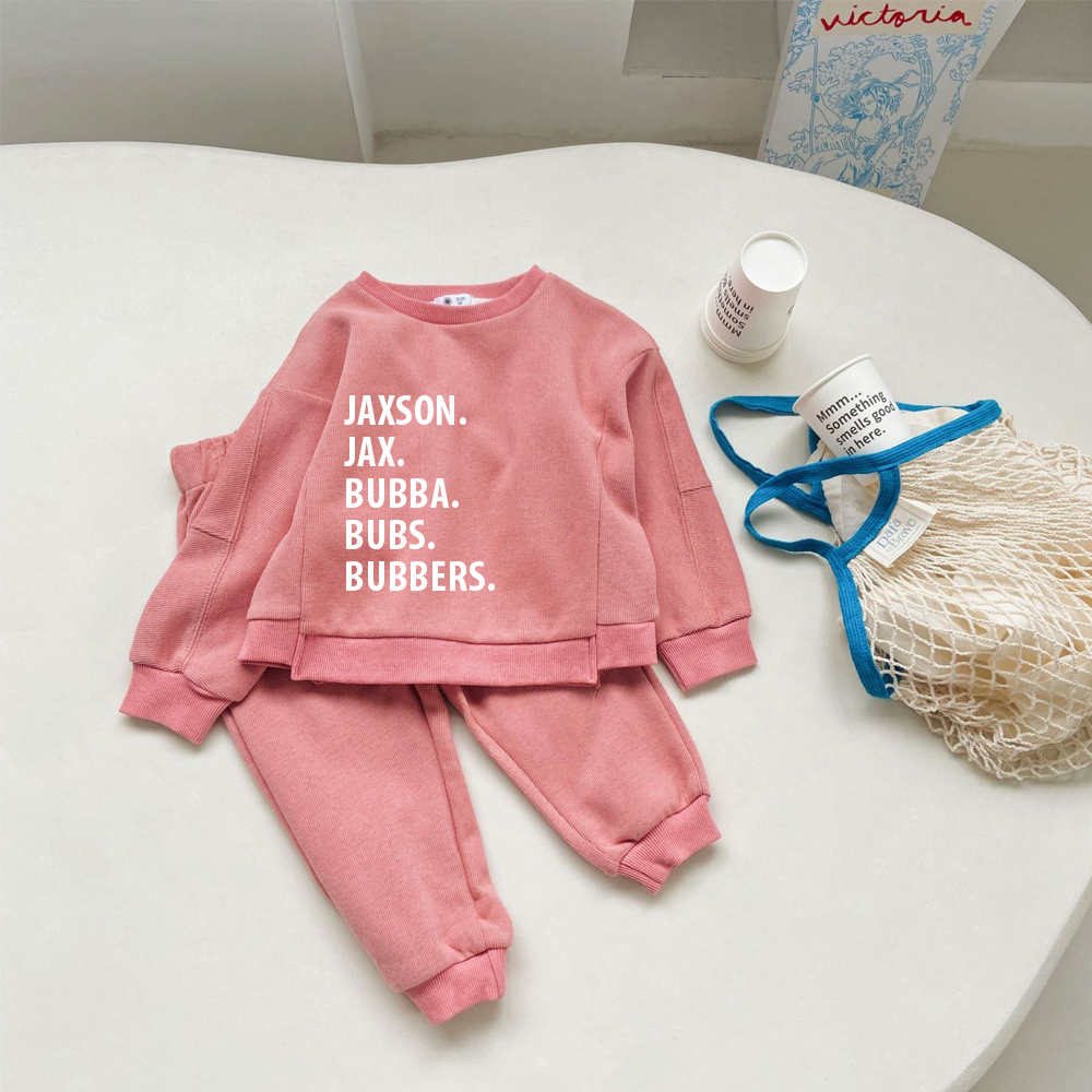 Personalized Kids Color Jogger Set | inSet07(Beanie and Shoes not included)