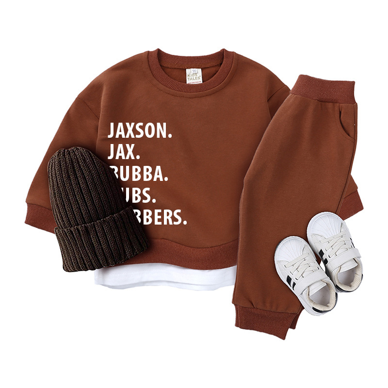 Personalized Kids Color Jogger Set | inSet08 (Beanie and Shoes not included)