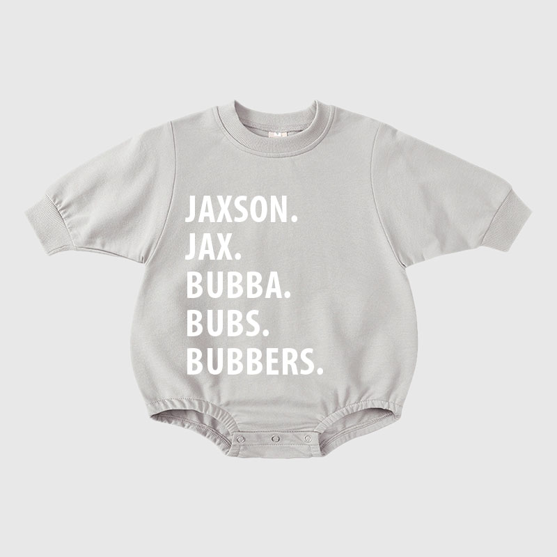 Personalized Kids Cozy Soft Sweatshirt Romper | inRomper03