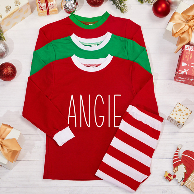 Personalized Kids Christmas Pajamas Set | inSet17 