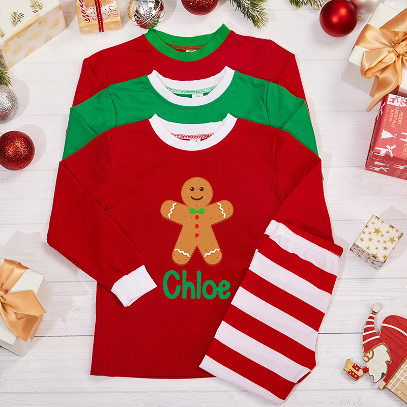 Personalized Kids Christmas Pajamas Set | inSet18