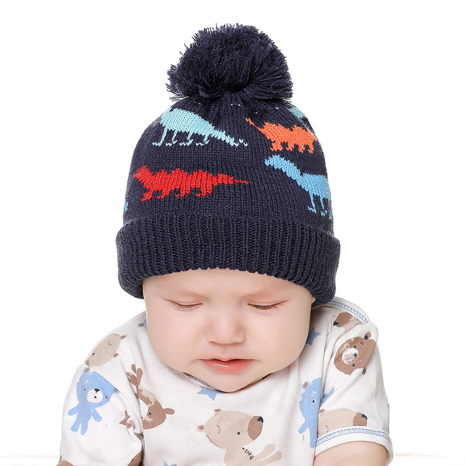 Personalized Embroidery Kid Dinosaur Hat and Scarf for Comfort & Unique | INKid12