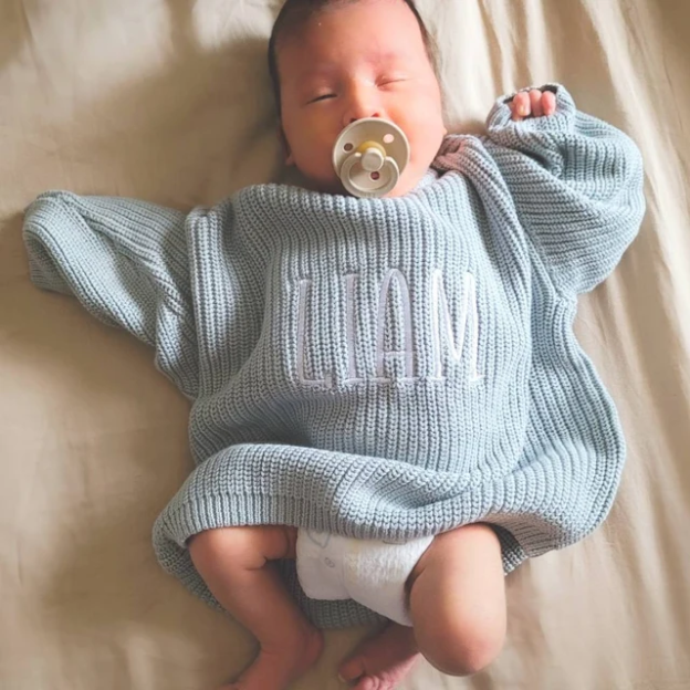 Personalized Embroidered Color Kids Sweater | inSweater01