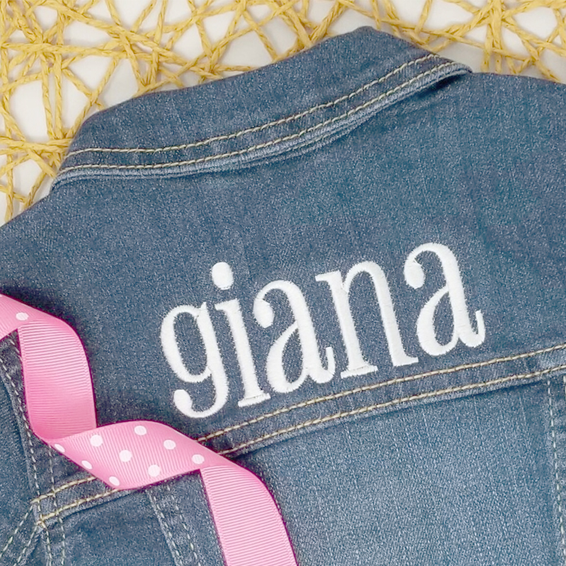 Personalized Embroidered Kids Denim Jacket | inJacket09