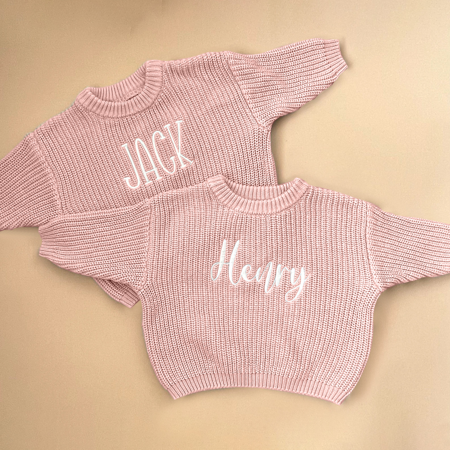 Personalized Embroidered Color Kids Sweater | inSweater01