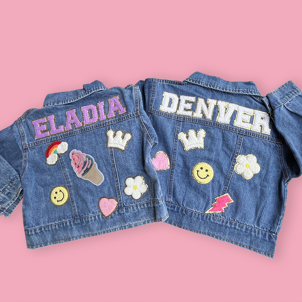 Personalized Hand Patch Kids Denim Jacket | inJacket02