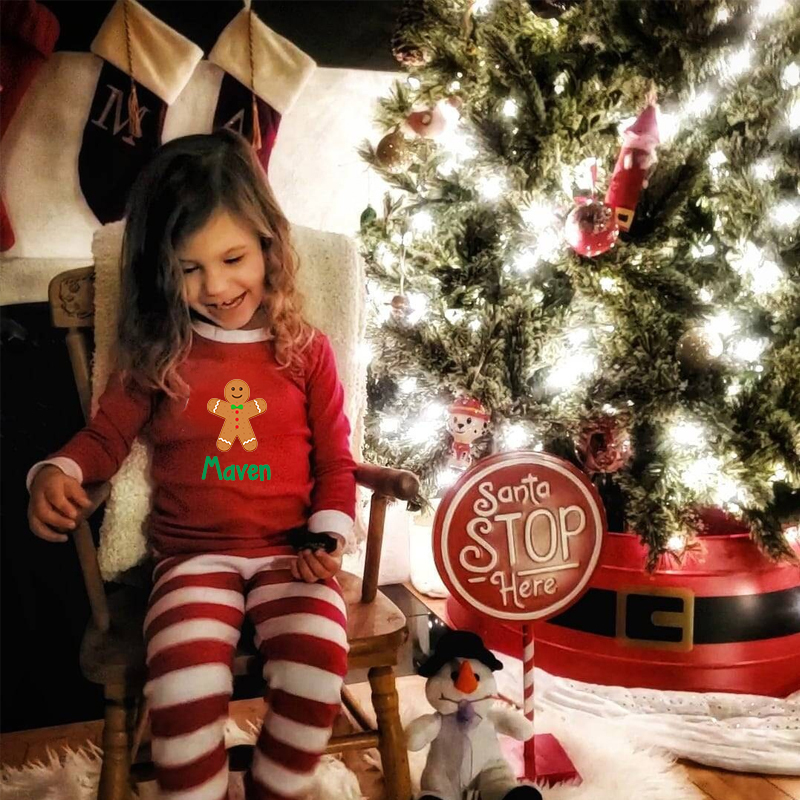 Personalized Kids Christmas Pajamas Set | inSet18