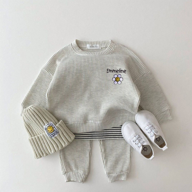 Personalized Embroidered Kids Sun Flower Jogger Set | inSet26 (Beanie and Shoes not included)