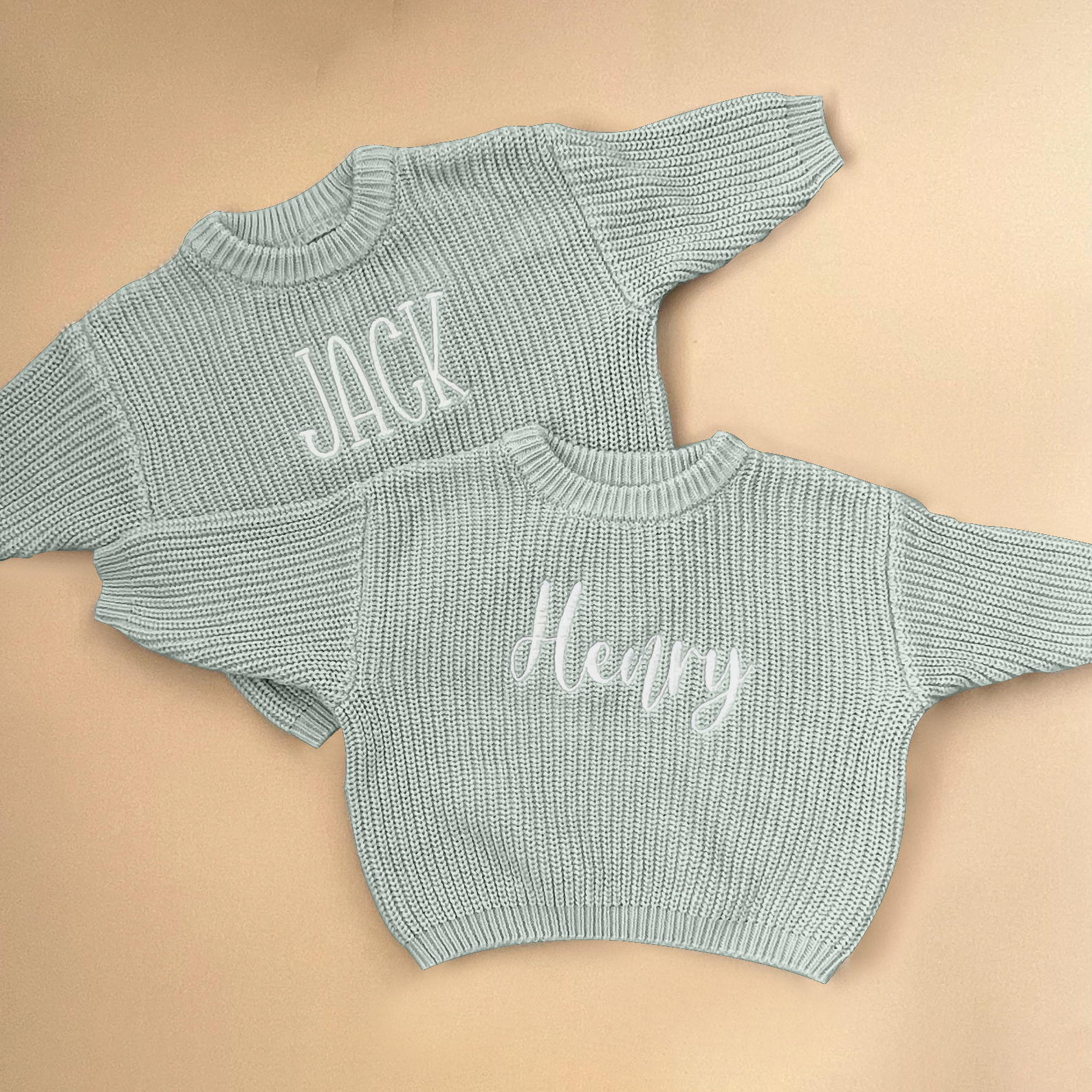 Personalized Embroidered Color Kids Sweater | inSweater01
