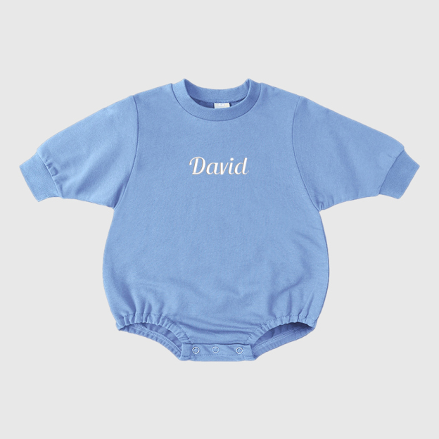Personalized Embroidery Kids Cozy Soft Sweatshirt Romper | inRomper01