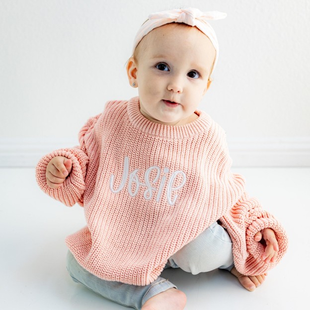 Personalized Embroidered Color Kids Sweater | inSweater01