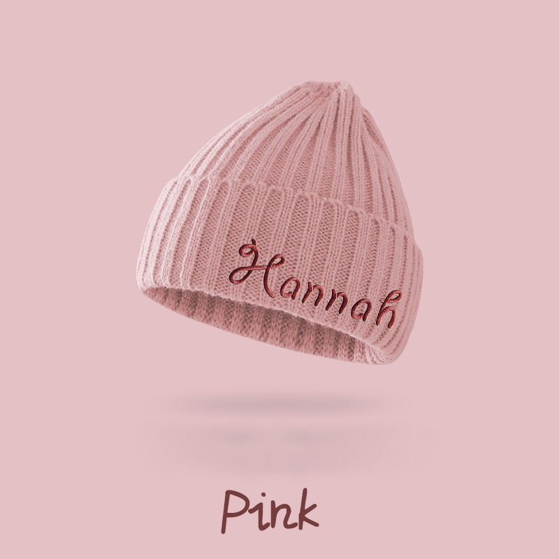 Personalized Embroidery Kid & Adult Color Beanies for Comfort & Unique | INKid04
