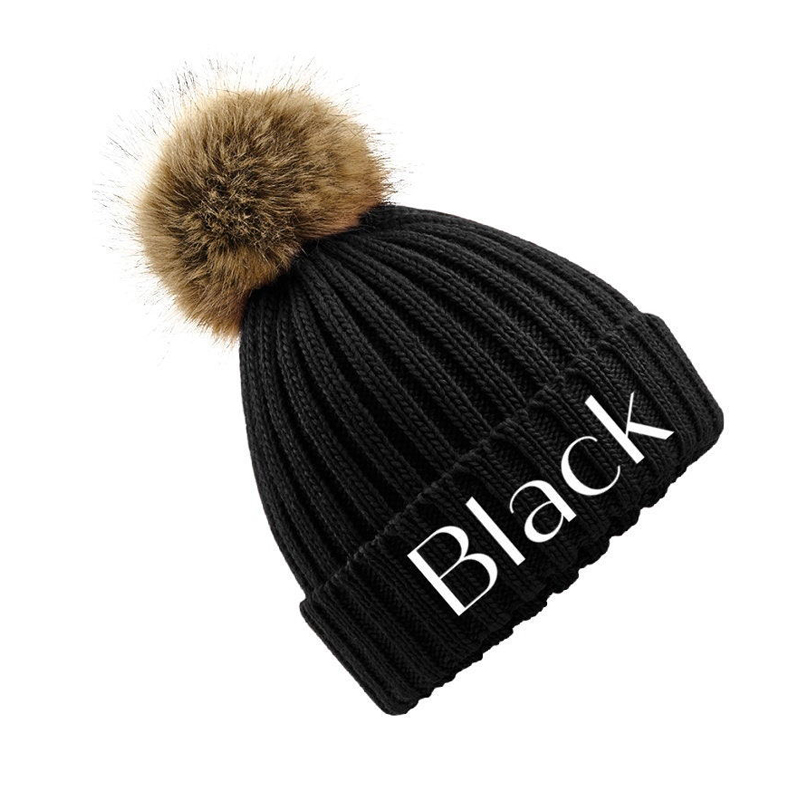 Personalized Name Detachable Pom Pom Hat for Comfort & Unique | INKid13