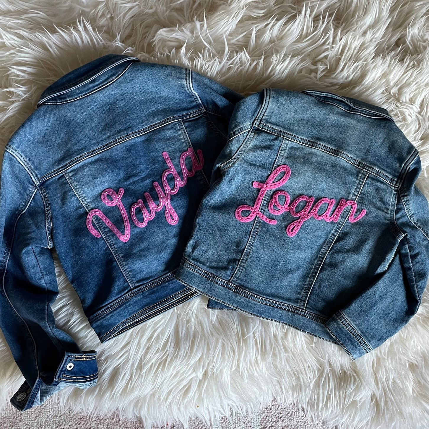 Personalized Hand-Embroidered Kids Denim Jacket | inJacket08