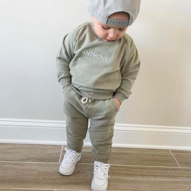 Personalized Embroidery Kids Jogger Set | inSet01