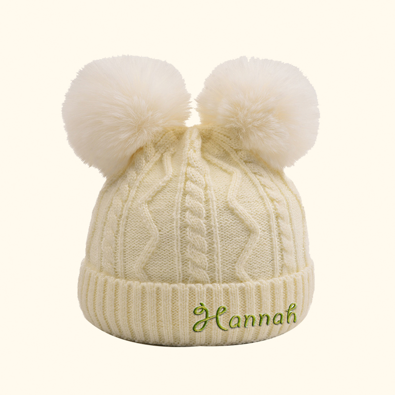 Personalized Embroidery Detachable Pom Pom Hat for Comfort & Unique | INKid10