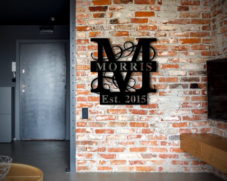 Personalized Family Name Metal Sign Metal Established Family image 3