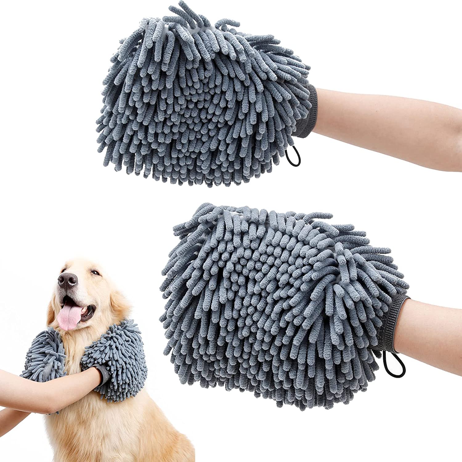 Water-absorbent gloves pet towel