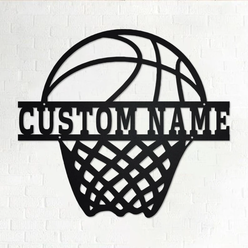 Personalized Name Basketball Metal Sign | Basketball Metal Wall Art 【Buy 2 Free Shipping】
