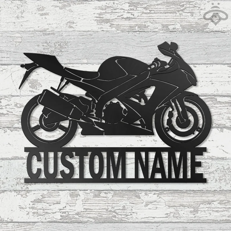Custom Sport Bike Motorcycle Metal Wall Art