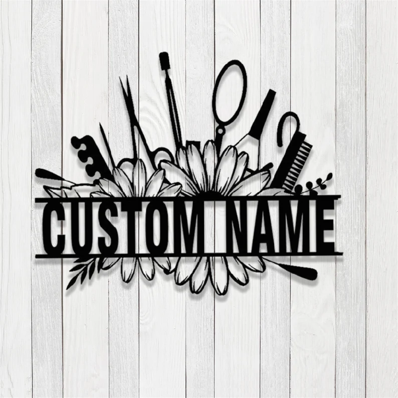 Custom Nail Salon Metal Signs, Personalized Technician Gifts, Beauty Salon Wall Decor [Buy 2 Free Shipping]