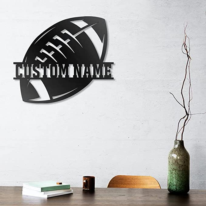 Personalized Name Rugby Metal Sign | Rugby Metal Wall Art [Buy 2 Free Shipping]