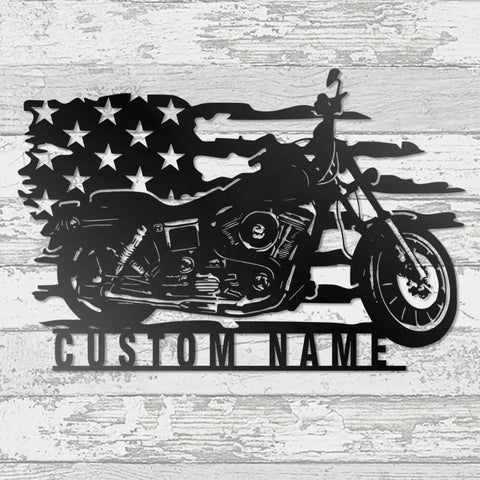 Custom Harley Motorcycle Metal Wall Art