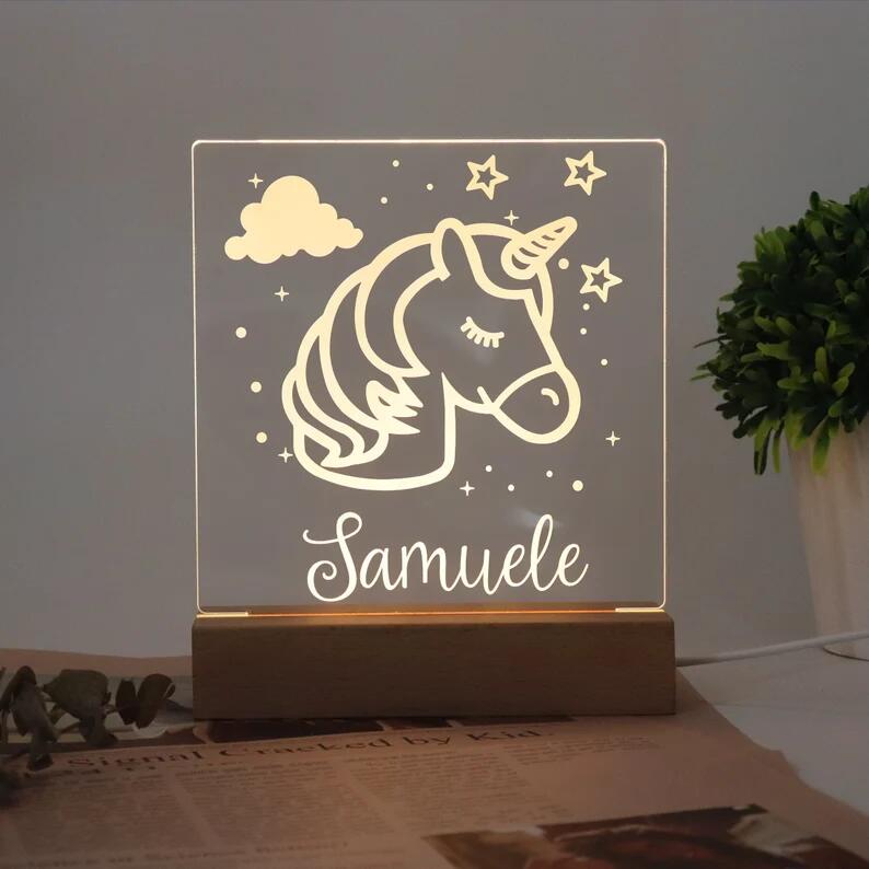 Custom Unicorn Night Light,Gift for Kids