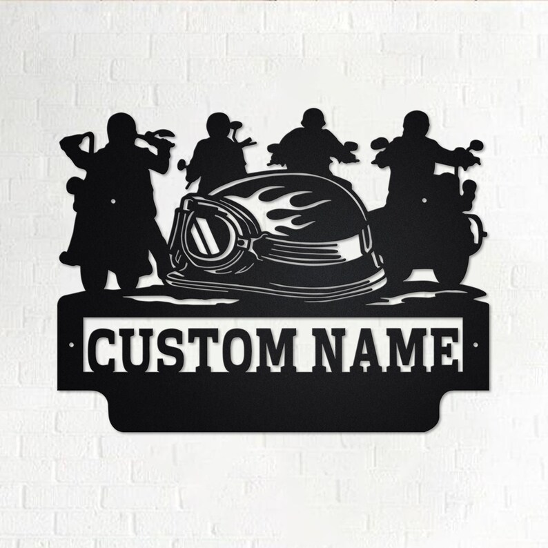 Personalized Name Club Motorcycle Metal Badge