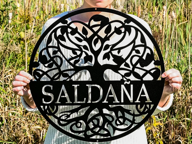 Personalized Family Name Tree of Life Sign / Metal Wall Decor 【Buy 2 Free Shipping】