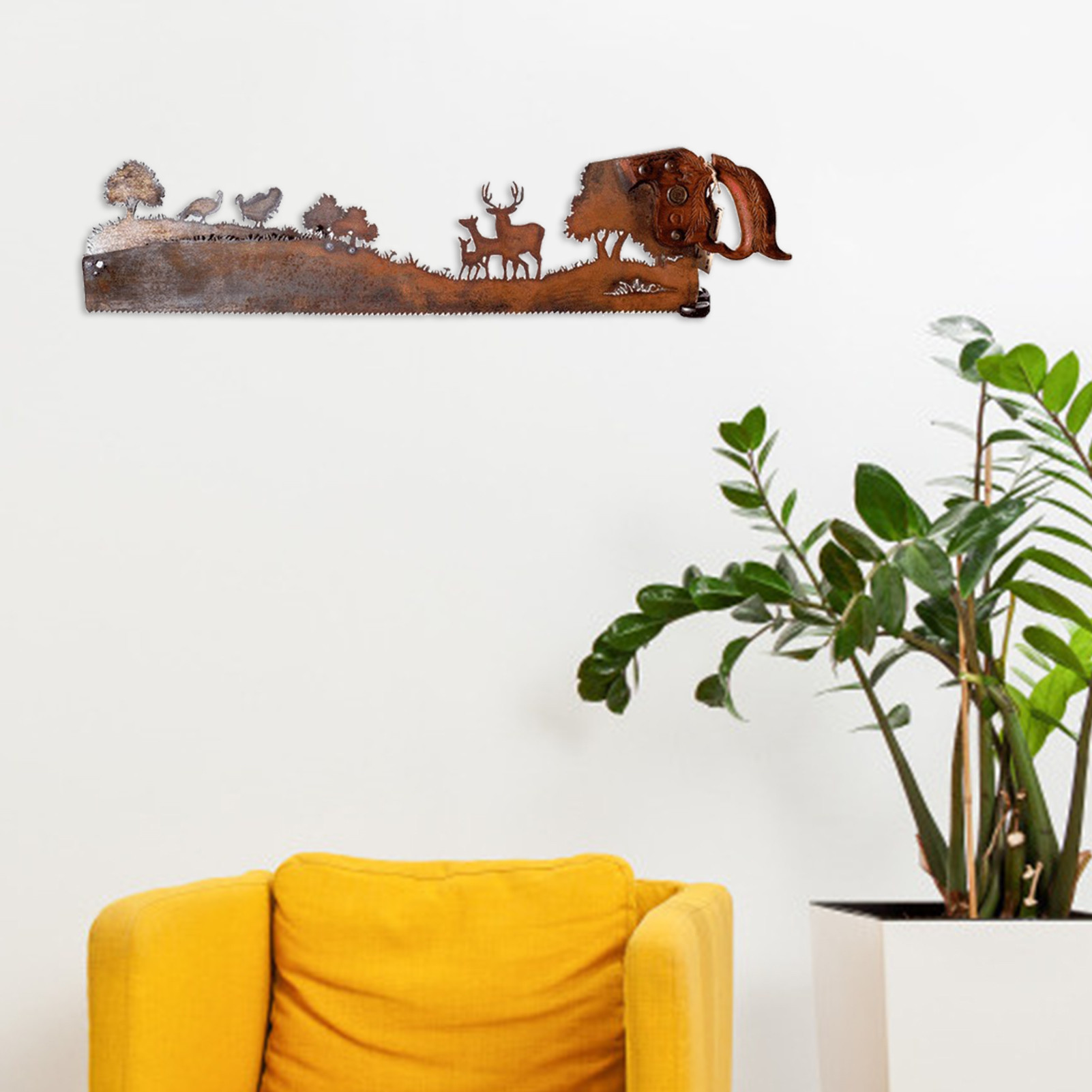 🔥HOT SALE🔥 Hand Cut Plasma Metal Art Hand Saw- Rustic Wall Decor