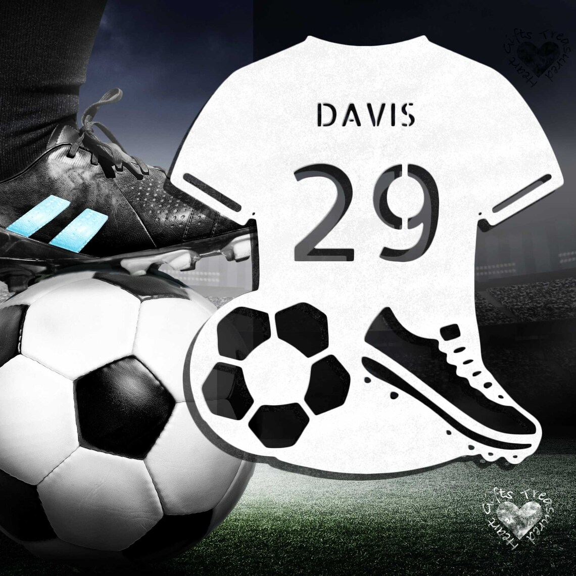Personalized Soccer Jersey Metal Sign