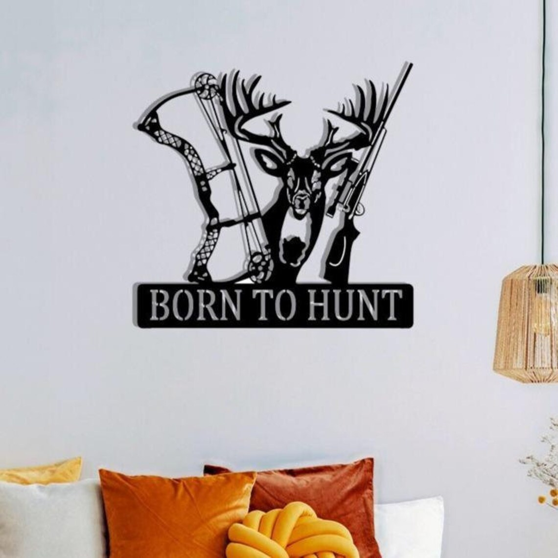 Born to Hunt Monogram - Personalized Metal Hunting Sig