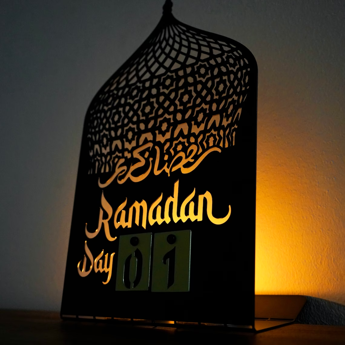 Metal Ramadan Calendar Eid Mubarak Countdown Good Deeds Decoration Gif