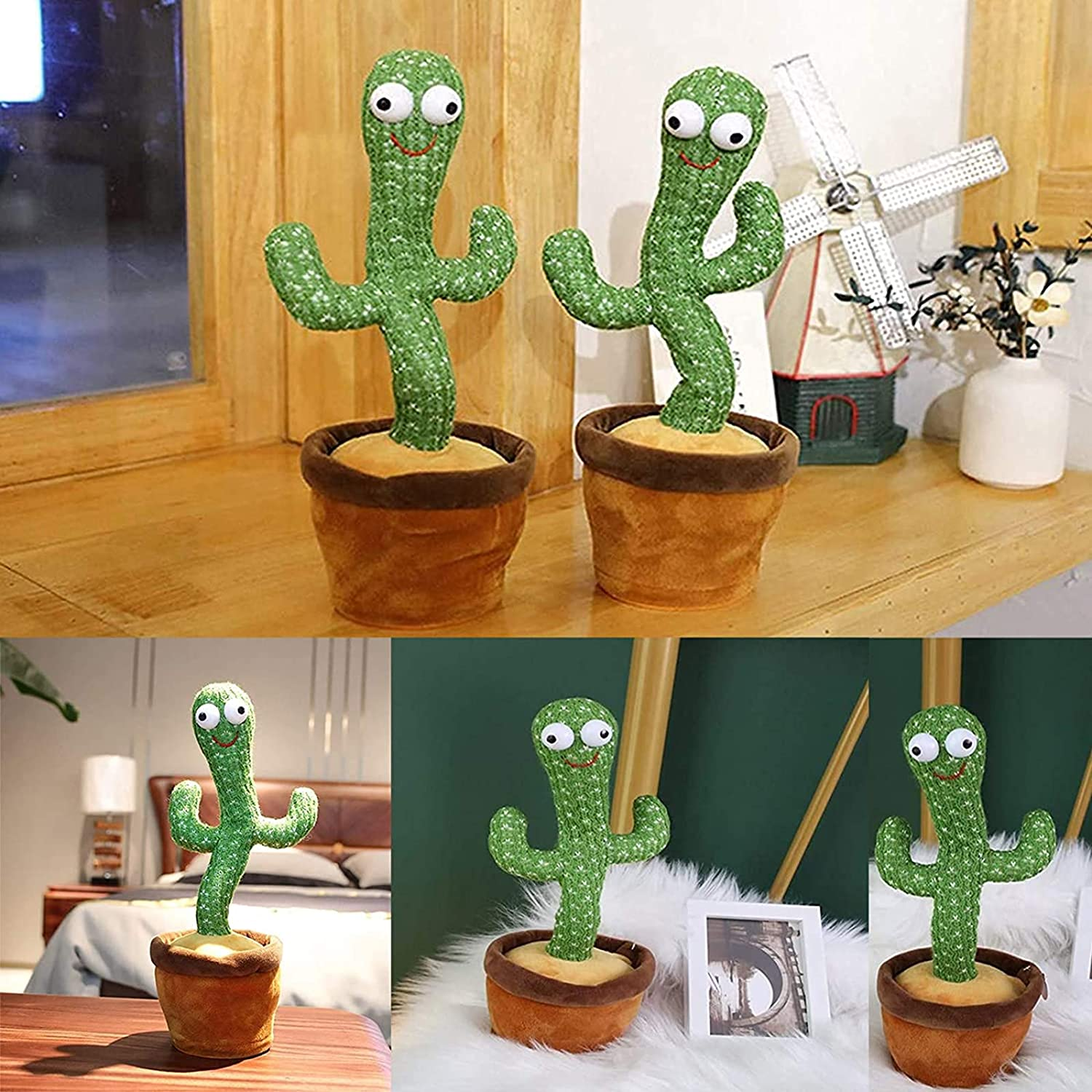 Potted Dancing Cactus Decoration Electronic Fun Toys for Children