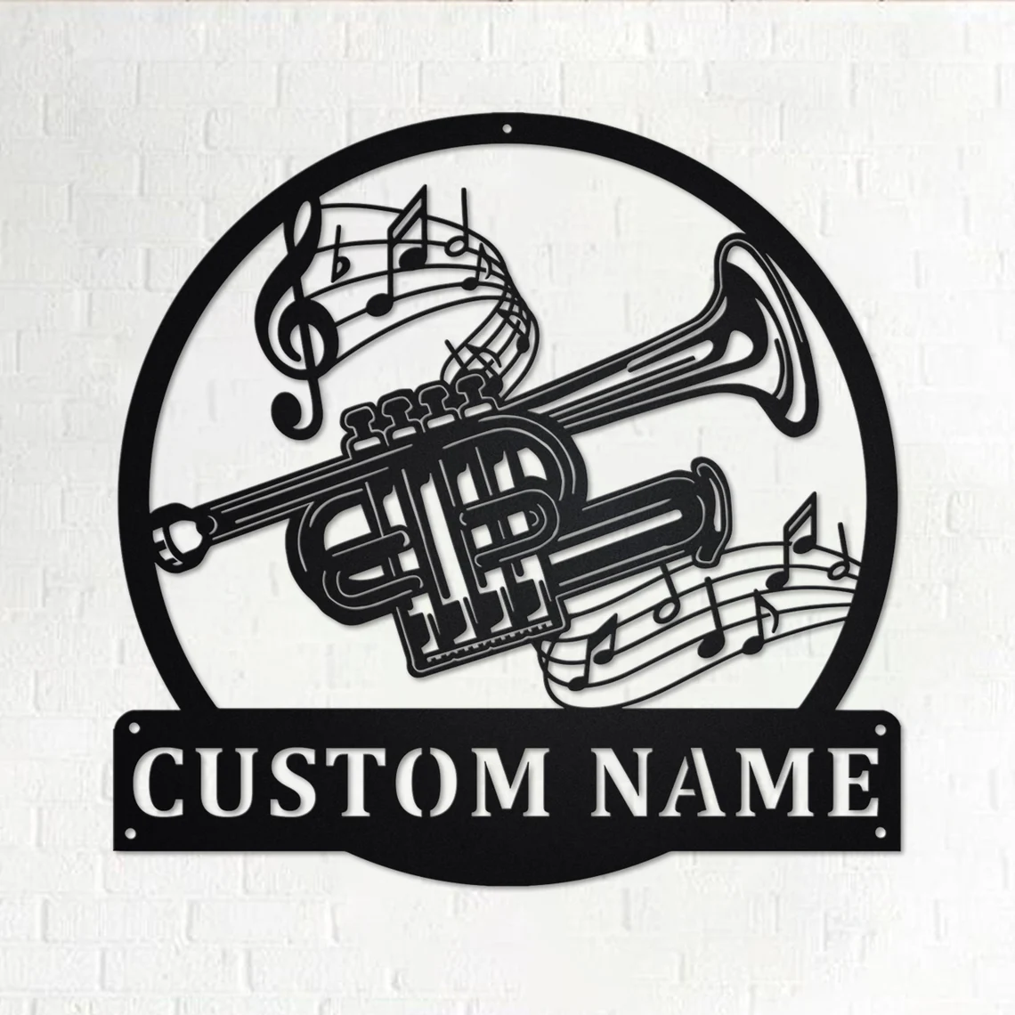 Custom Piccolo Trumpet Musical Instrument Metal Wall Art