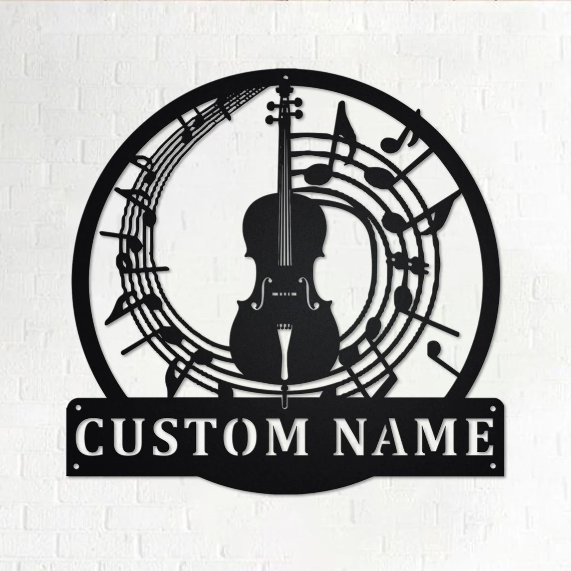 Custom Cello Musical instrument Metal Wall Art