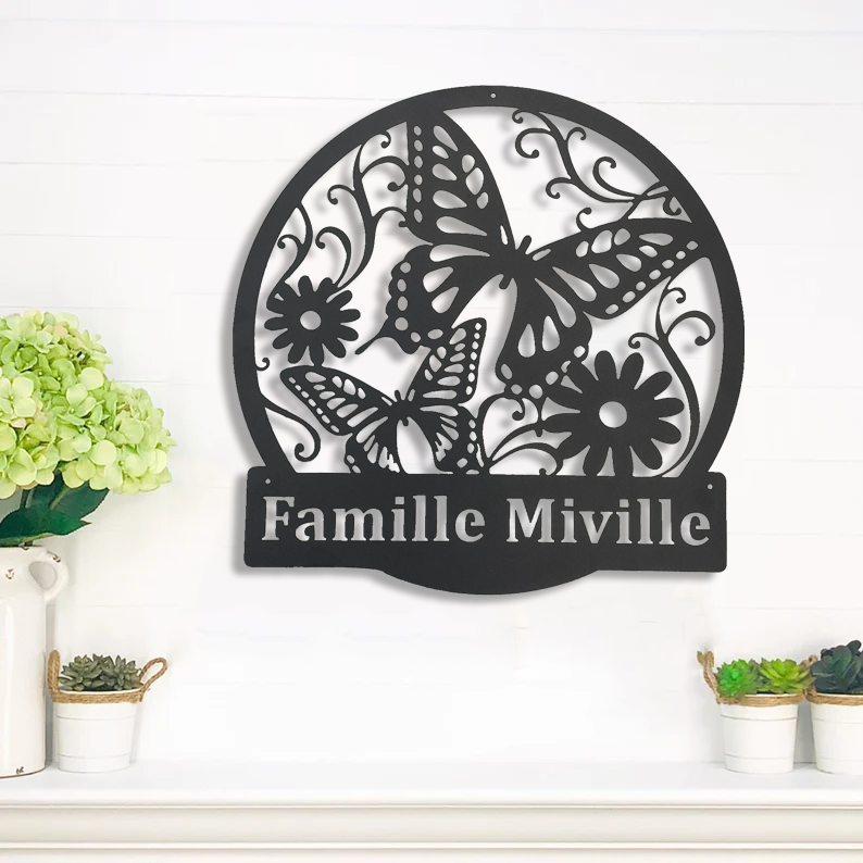 Custom Wall Sign Name Outdoor Home Decoration