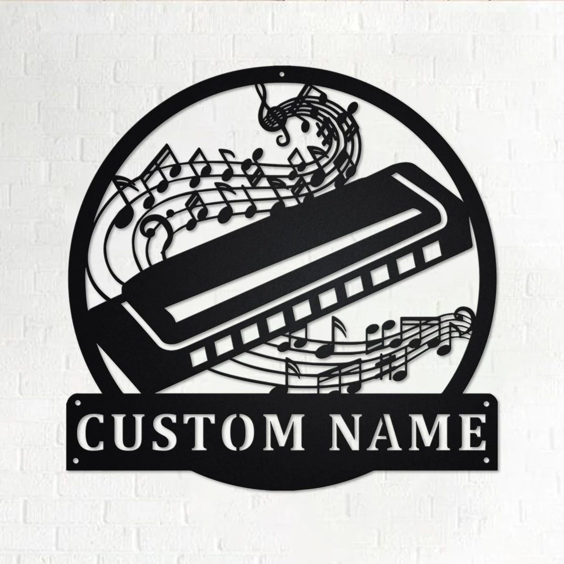 Custom Harmonica Musical instrument Metal Wall Art