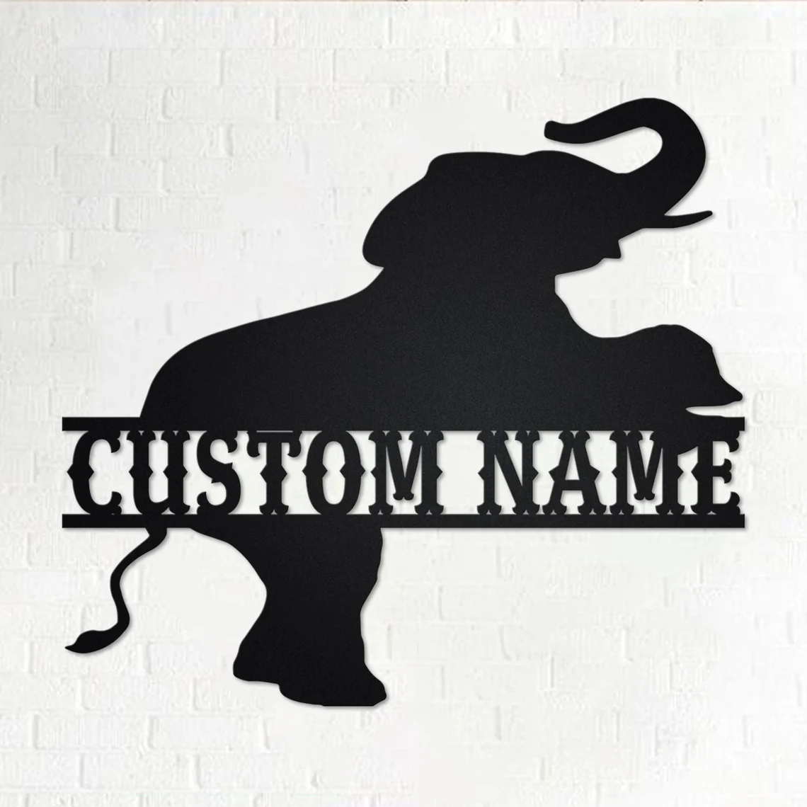 Custom Elephant Metal Wall Art