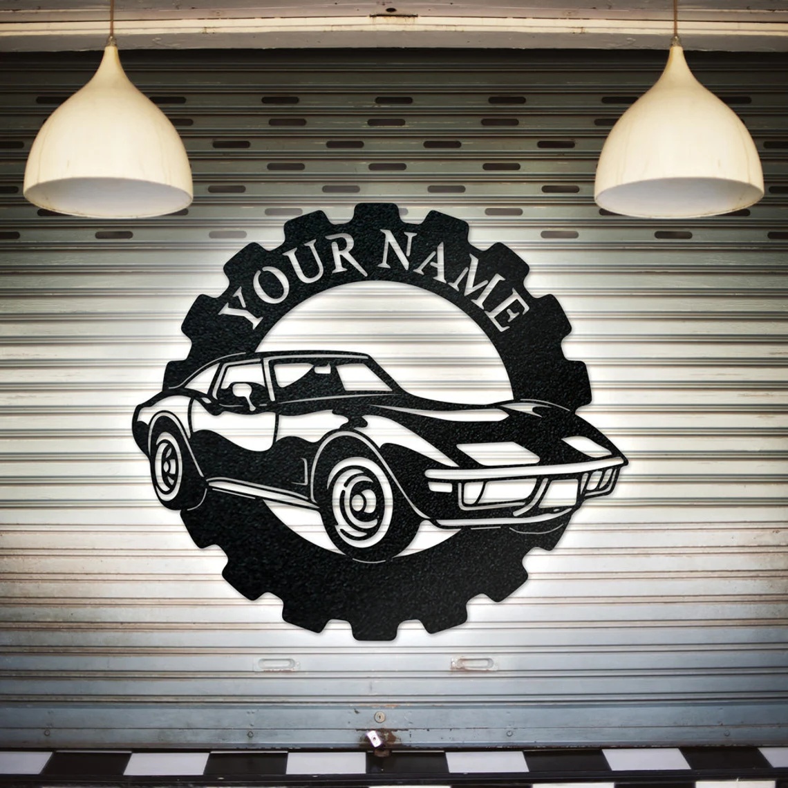 1964 Corvette Classic Car Collection Metal sign