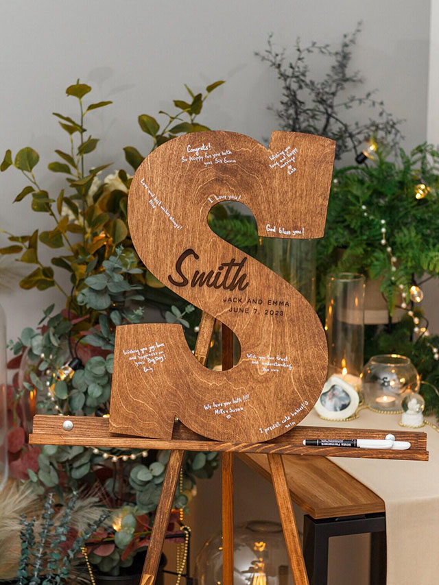 Personalized Wedding Guest Book, Wooden Wedding Signs